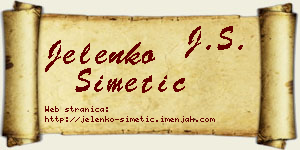Jelenko Simetić vizit kartica
